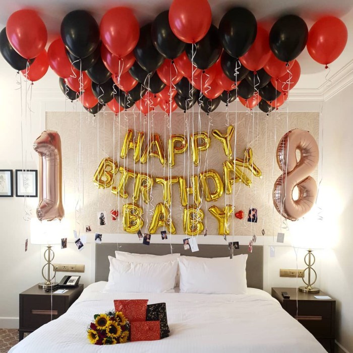 How to decorate a bedroom for a birthday