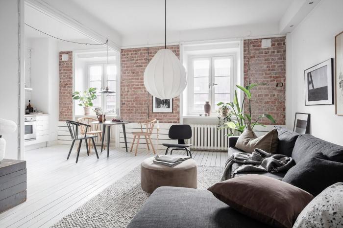 How to decorate apartment with exposed brick