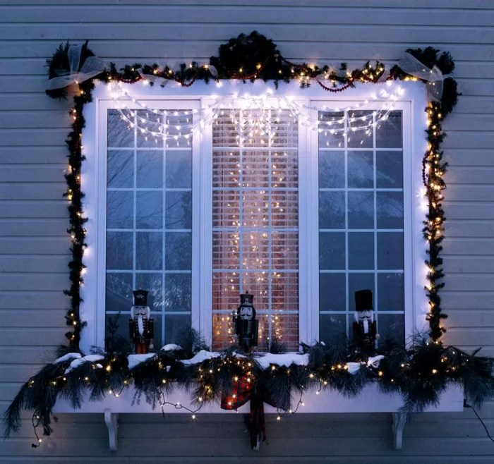 How to decorate windows with christmas lights