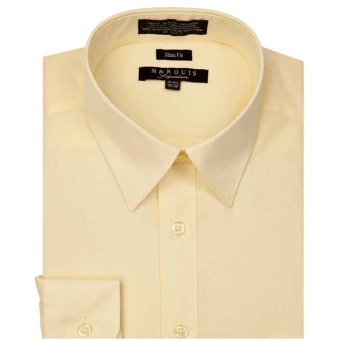 Blue and yellow mens dress shirt