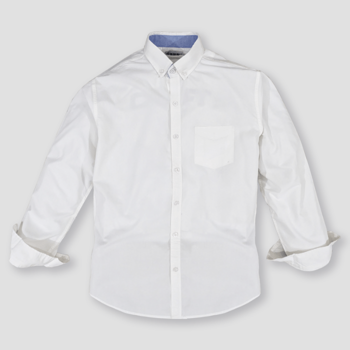 Mens blue and white dress shirt