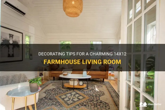 How to decorate a 14x12 farmhouse living room