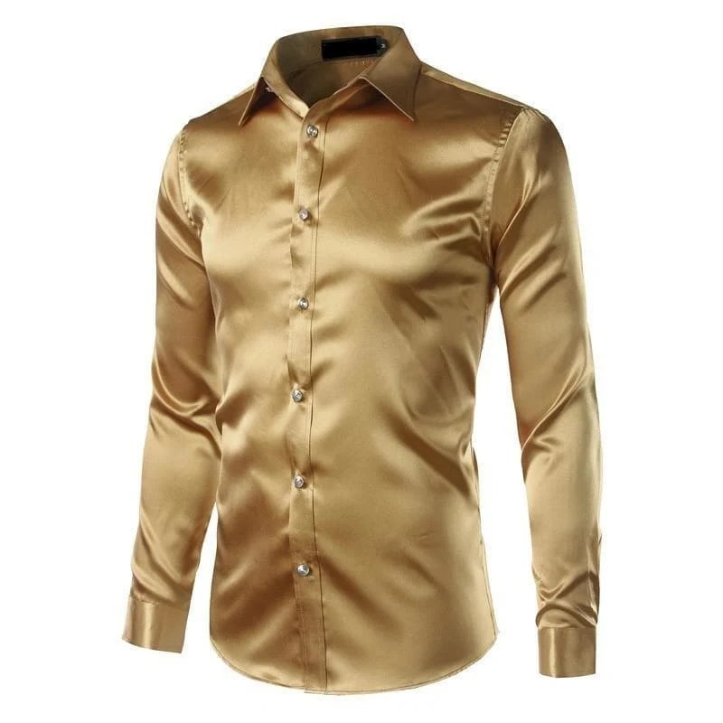 Champagne color mens dress shirt