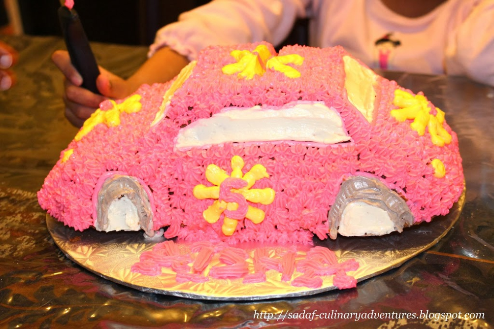 Girly Car Cake made using Wilton Pan