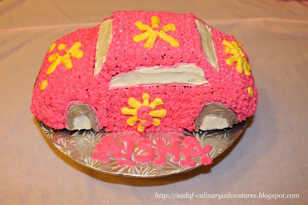 Girly Car Cake made using Wilton Pan