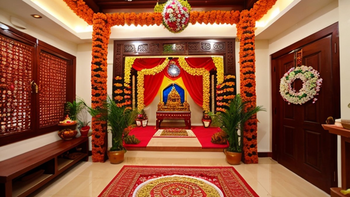 How to decorate pooja room for diwali