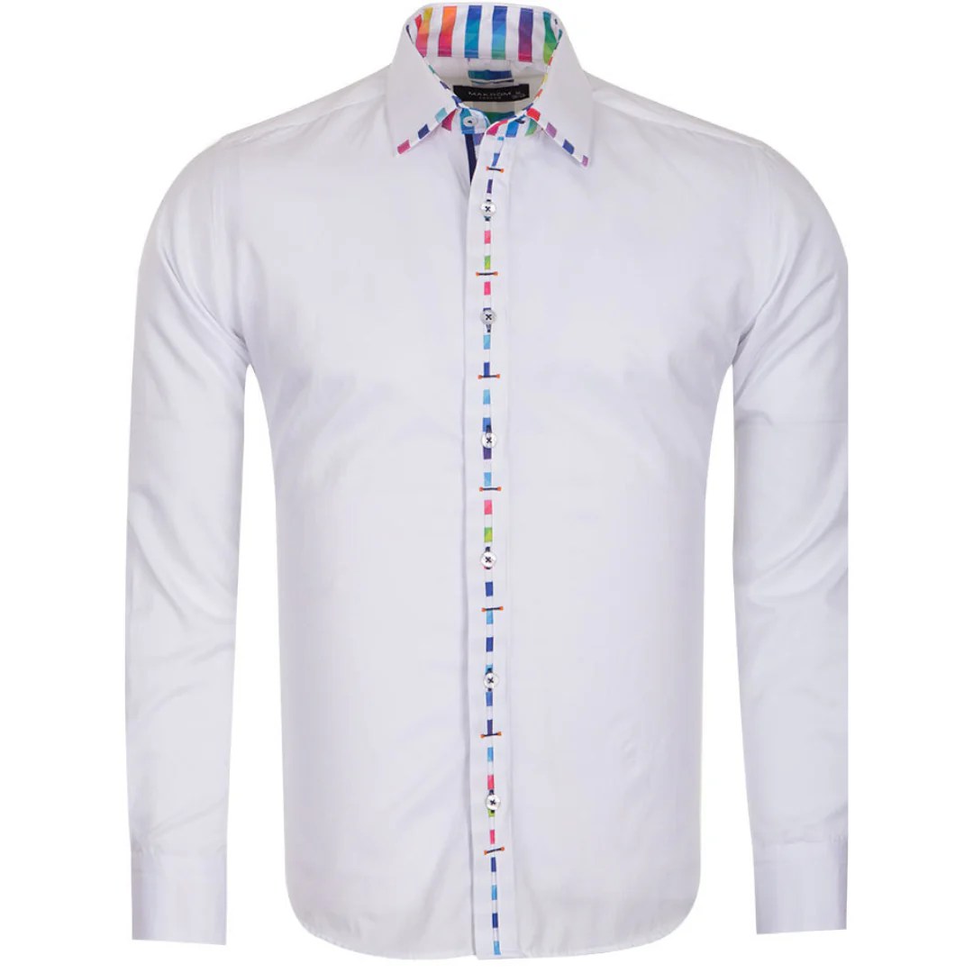 Mens blue and white dress shirt