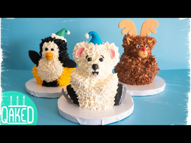 Three Winter Animal Cakes using the Wilton Teddy Bear Pan! - YouTube