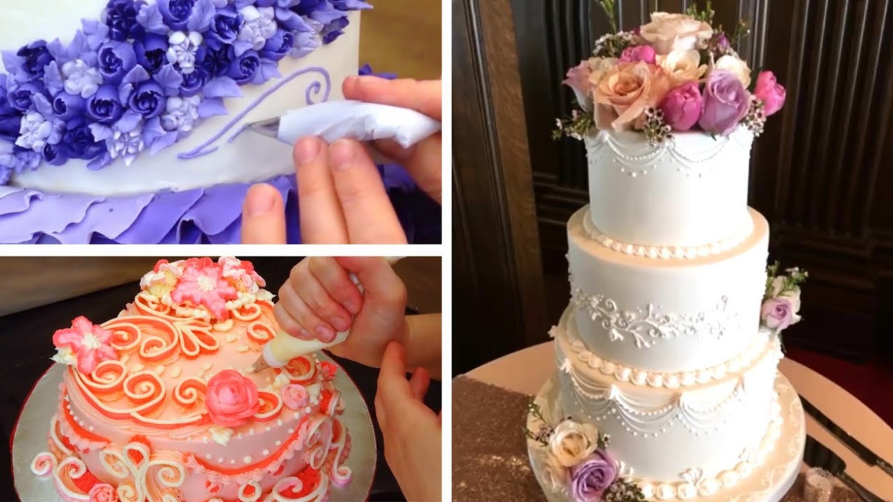 TOP  WEDDING CAKE TUTORIALS  CAKE DECORATING COMPILATION