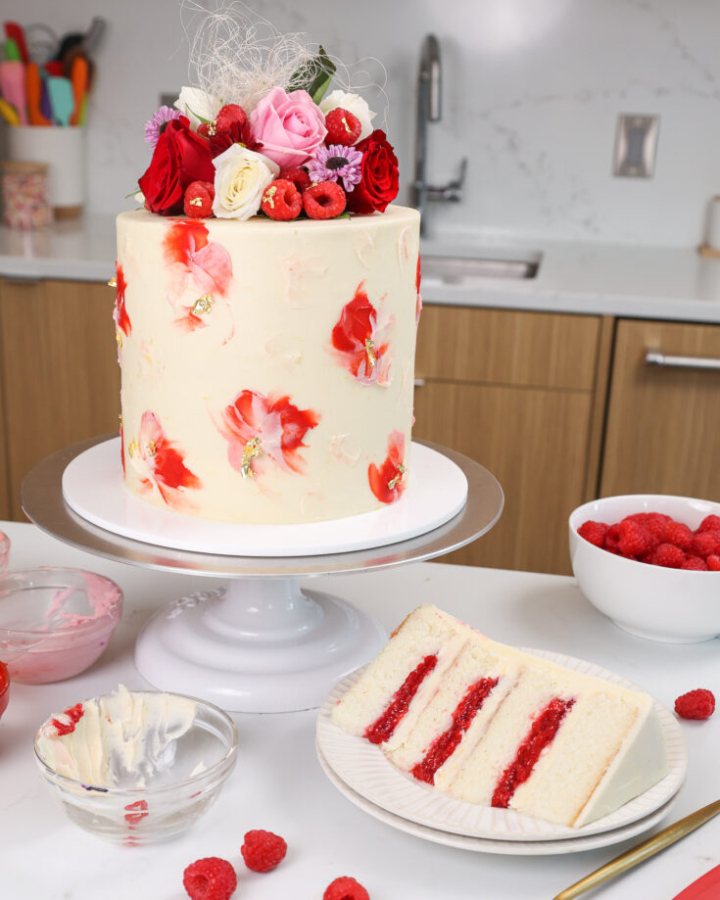 White Chocolate Raspberry Cake