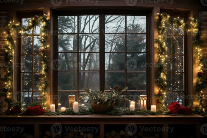 How to decorate a window sill for christmas